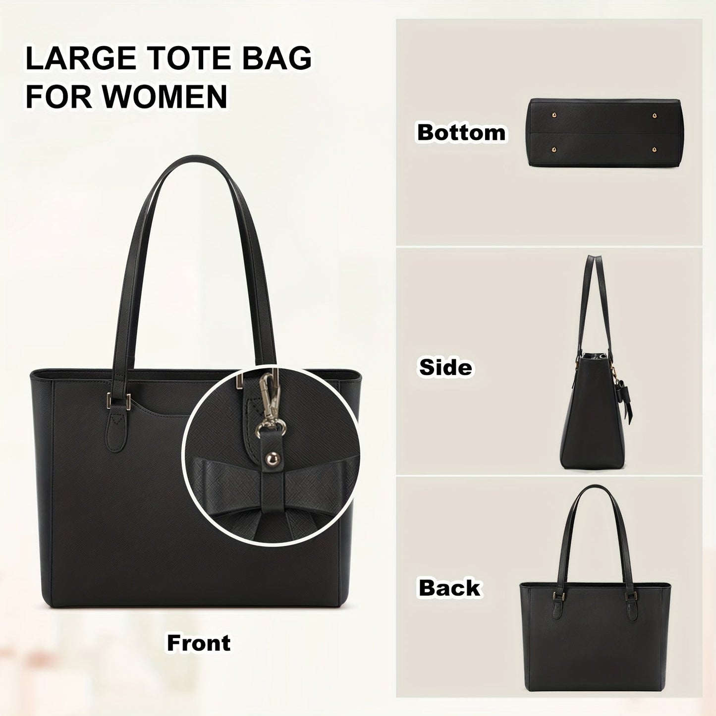 KTMOUW Women's Large Capacity Laptop Tote Bag for Business