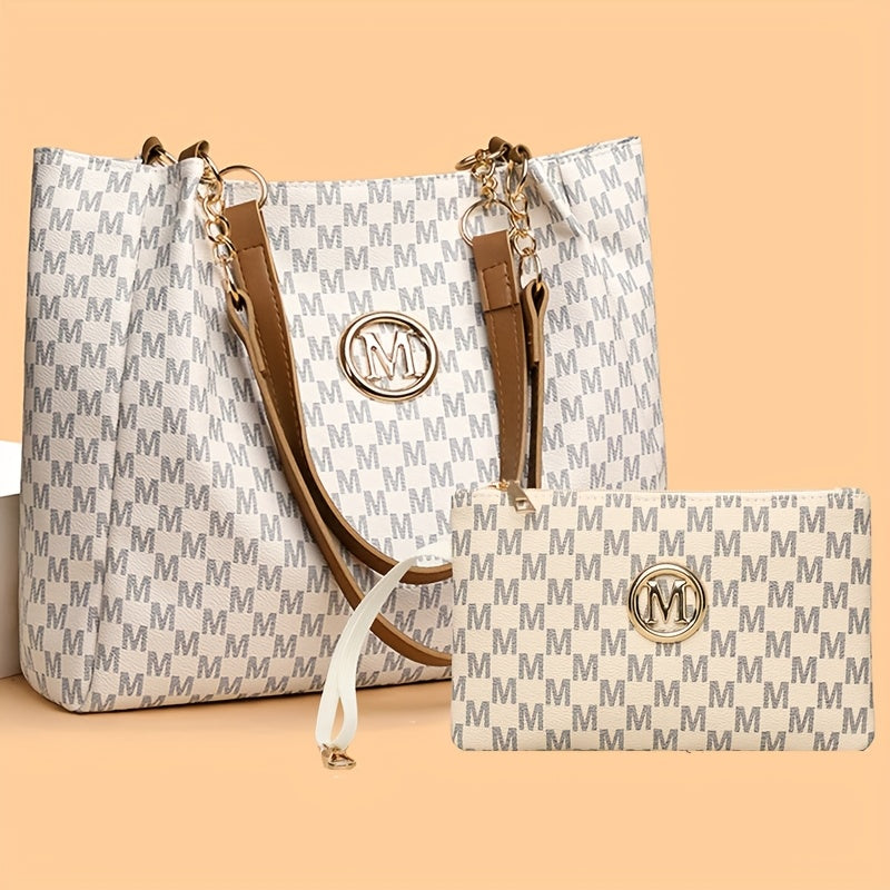 Chic Women's Vintage Floral Tote and Backpack Set