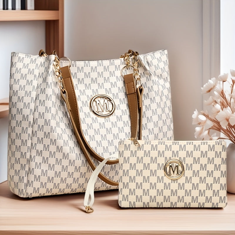 Chic Women's Vintage Floral Tote and Backpack Set