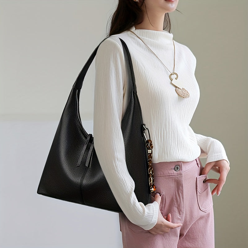 Elegant Large Capacity Tote Handbag with Multi-Color Options