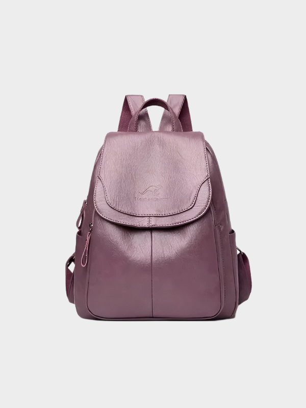 Danielle: Chic Anti-Theft Leather Backpack for Women
