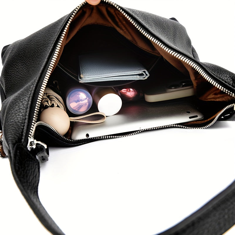 Elegant Large Capacity Tote Handbag with Multi-Color Options