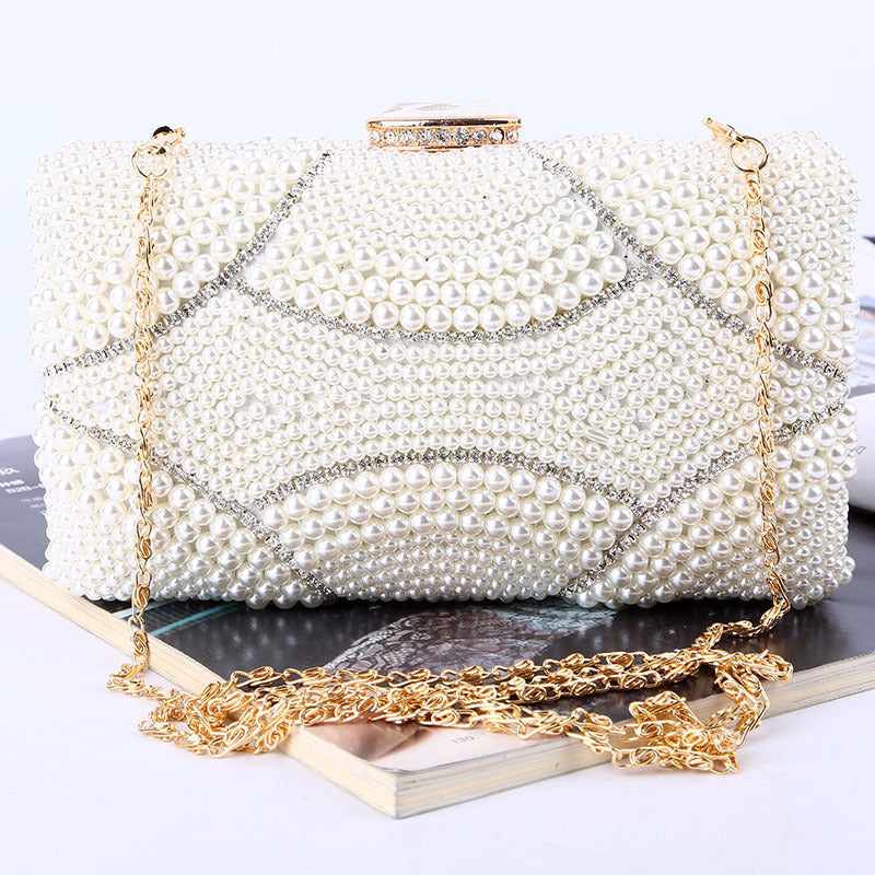 Elegant Violeta Pearl Clutch with Free Tracked Shipping