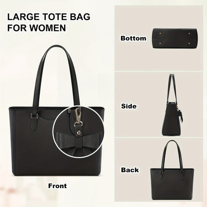 KTMOUW Women's Large Capacity Laptop Tote Bag for Business