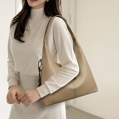 Elegant Large Capacity Tote Handbag with Multi-Color Options