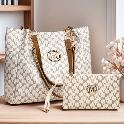 Chic Women's Vintage Floral Tote and Backpack Set