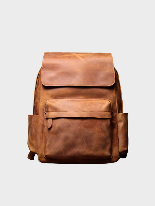 Alira | Stylish Vintage Leather Backpack with Laptop Compartment