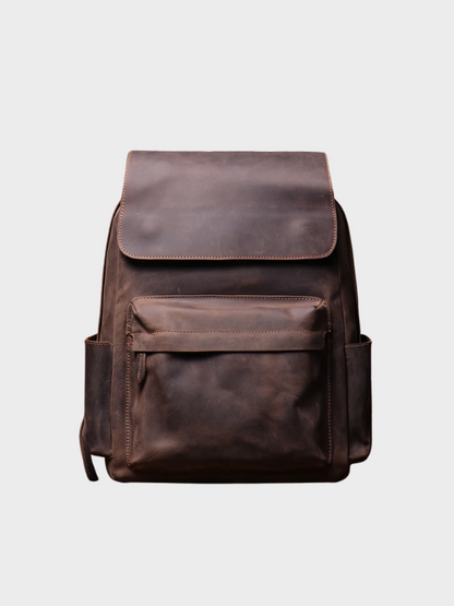 Alira | Stylish Vintage Leather Backpack with Laptop Compartment