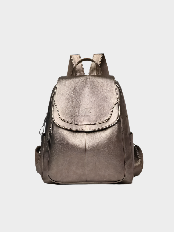 Danielle: Chic Anti-Theft Leather Backpack for Women