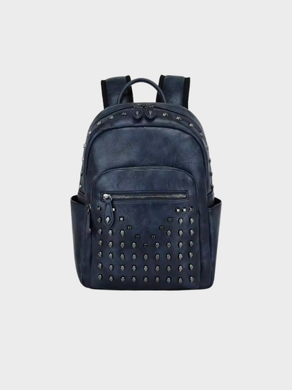 Freya | Edgy Retro Punk Leather Backpack for Women
