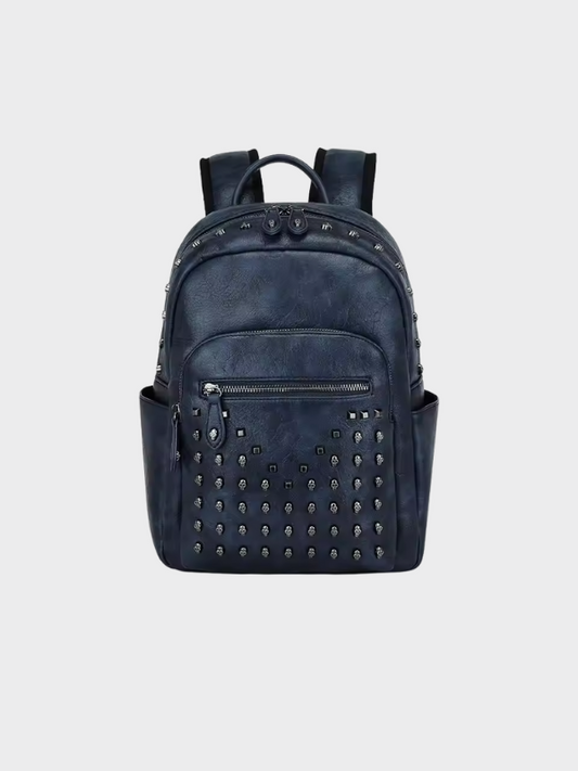 Freya | Edgy Retro Punk Leather Backpack for Women