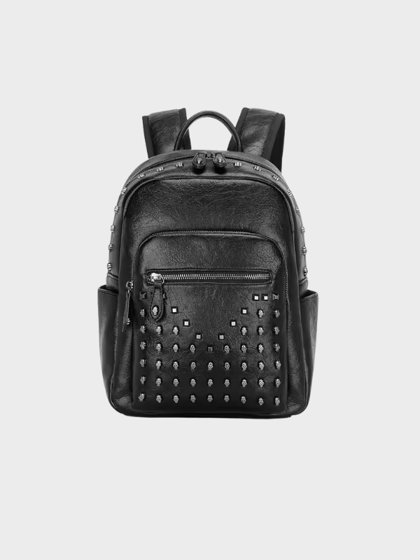Freya | Edgy Retro Punk Leather Backpack for Women
