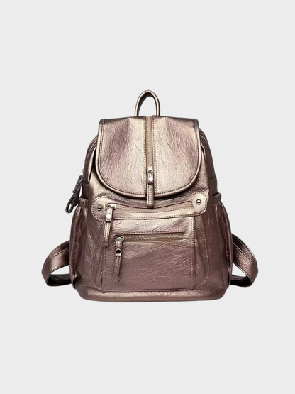 Iris | Chic Vintage-Inspired Women's Leather Backpack Design