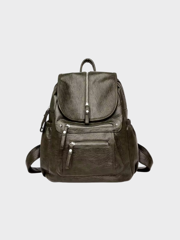 Iris | Chic Vintage-Inspired Women's Leather Backpack Design