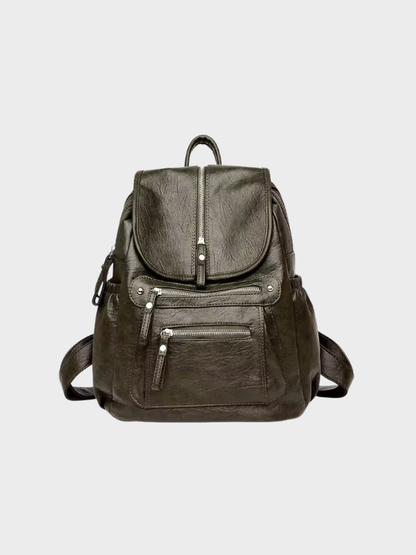 Iris | Chic Vintage-Inspired Women's Leather Backpack Design