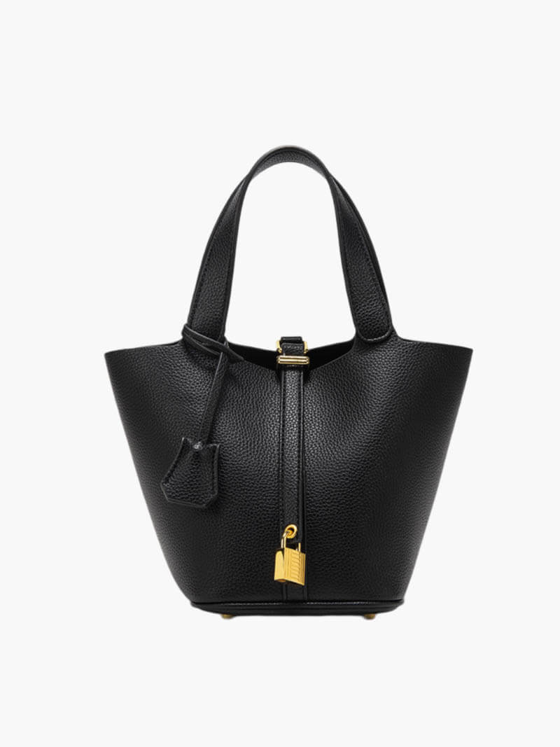 Jennifer Bucket Handbag: Elegant Vegan Leather for Women