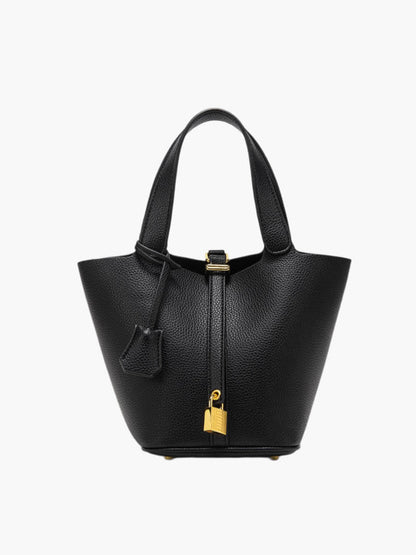 Jennifer Bucket Handbag: Elegant Vegan Leather for Women