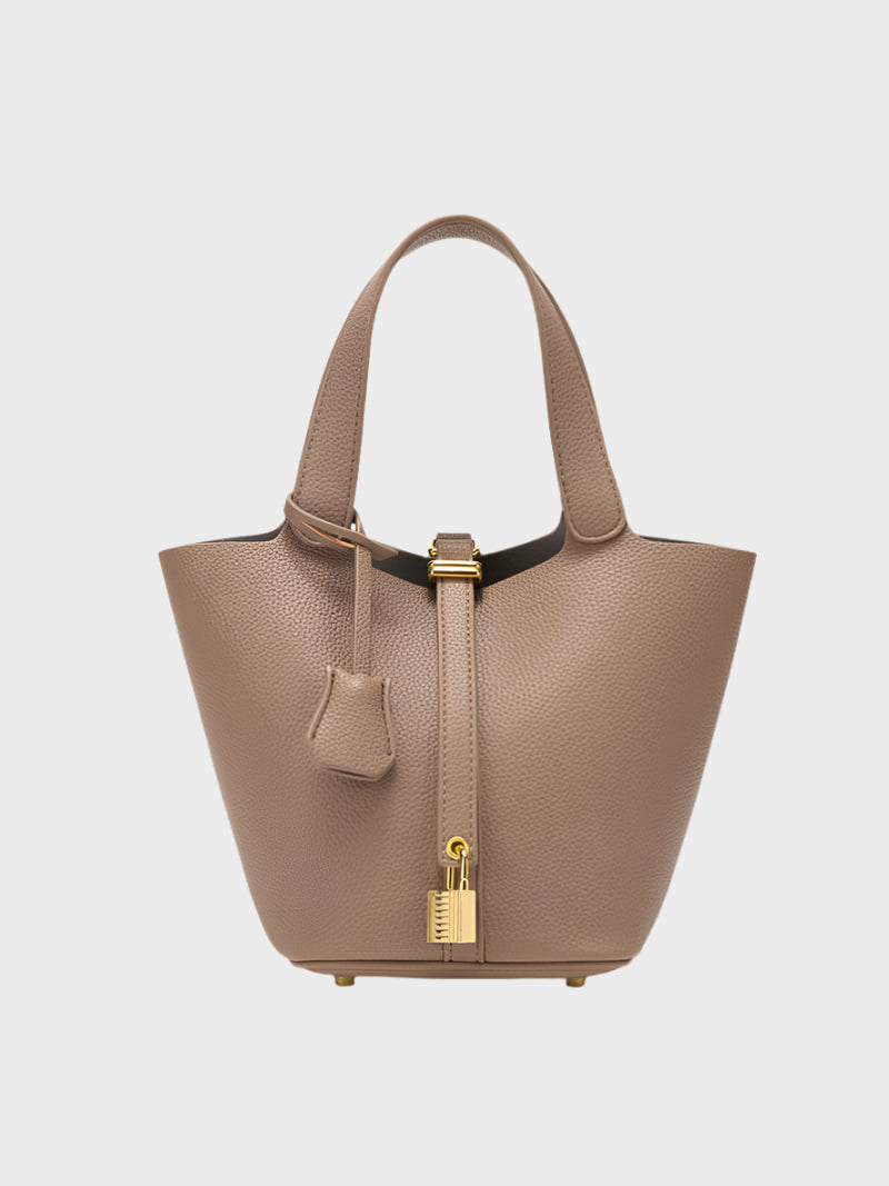 Jennifer Bucket Handbag: Elegant Vegan Leather for Women