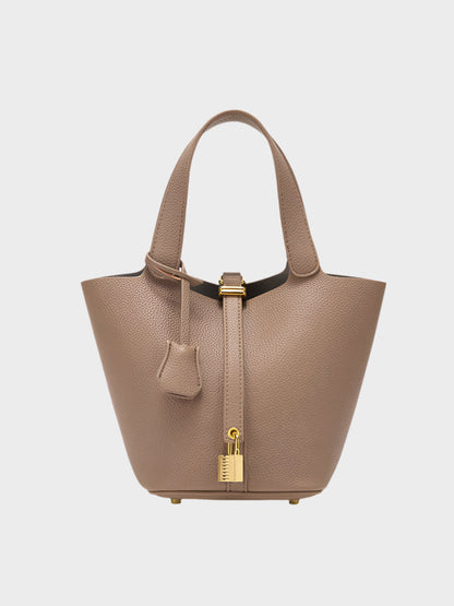 Jennifer Bucket Handbag: Elegant Vegan Leather for Women