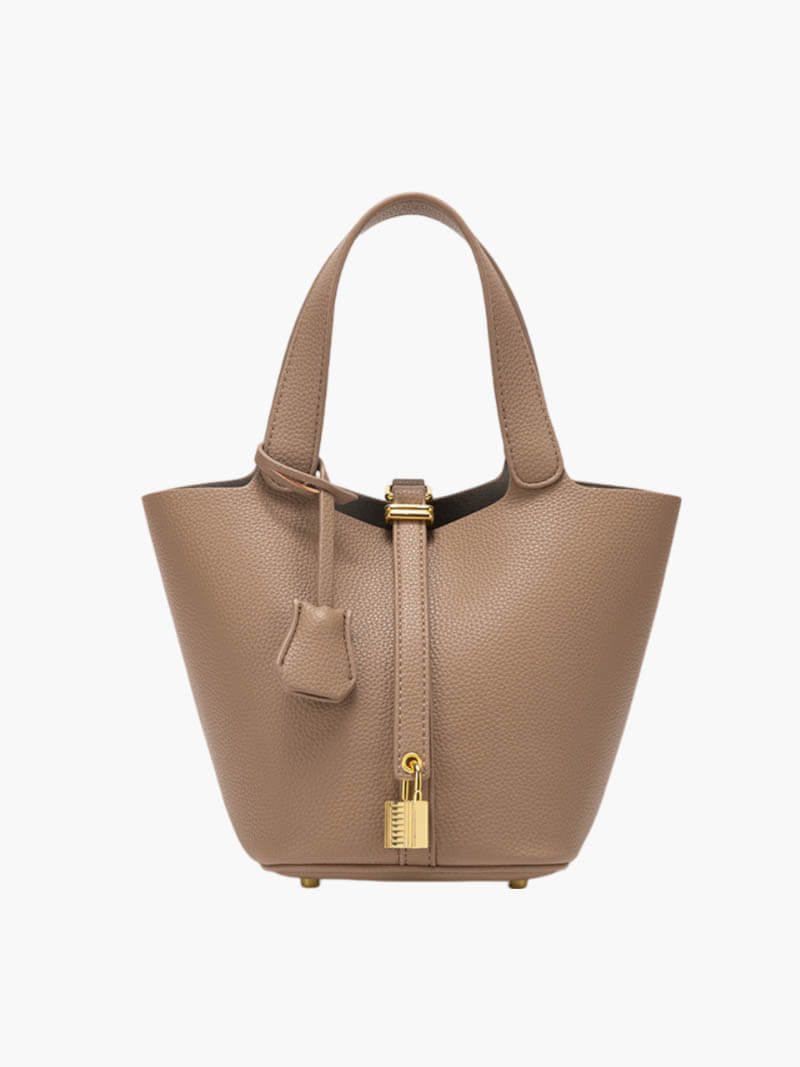 Jennifer Bucket Handbag: Elegant Vegan Leather for Women