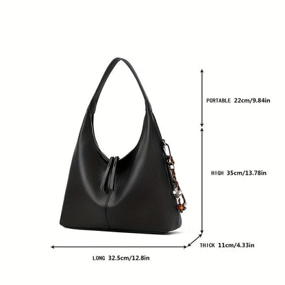 Elegant Large Capacity Tote Handbag with Multi-Color Options