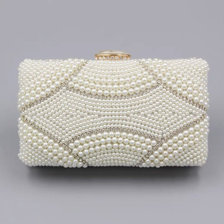 Elegant Violeta Pearl Clutch with Free Tracked Shipping
