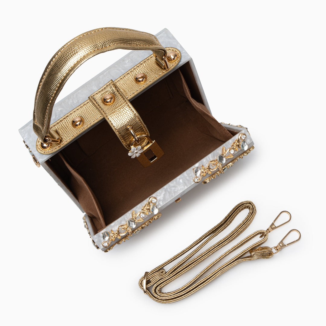 Elegant Orelia Acrylic Handbag: A Stylish Vegan Purse