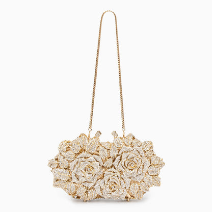 Cecilia Rose Jewel Clutch: Elegant Evening Bag with Free Shipping