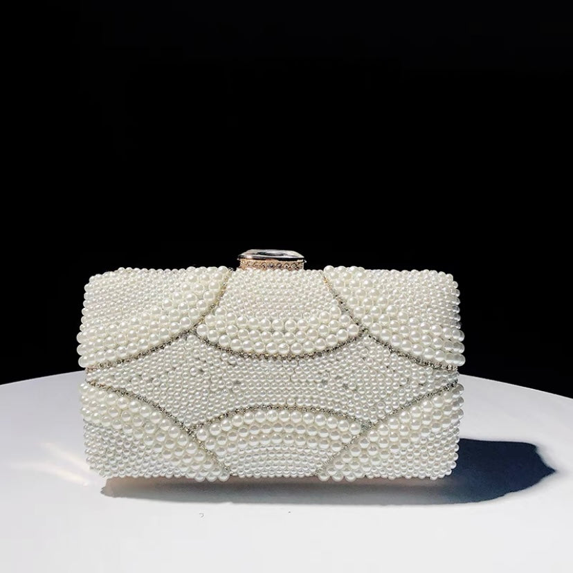 Elegant Violeta Pearl Clutch with Free Tracked Shipping