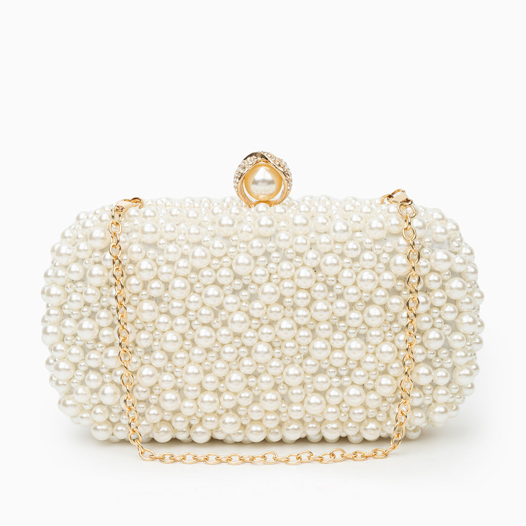 Elegant Geneva Pearl Clutch: A Sophisticated Evening Bag