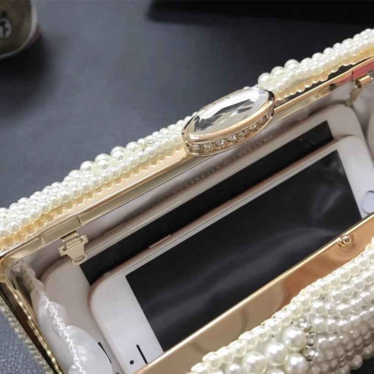 Elegant Violeta Pearl Clutch with Free Tracked Shipping