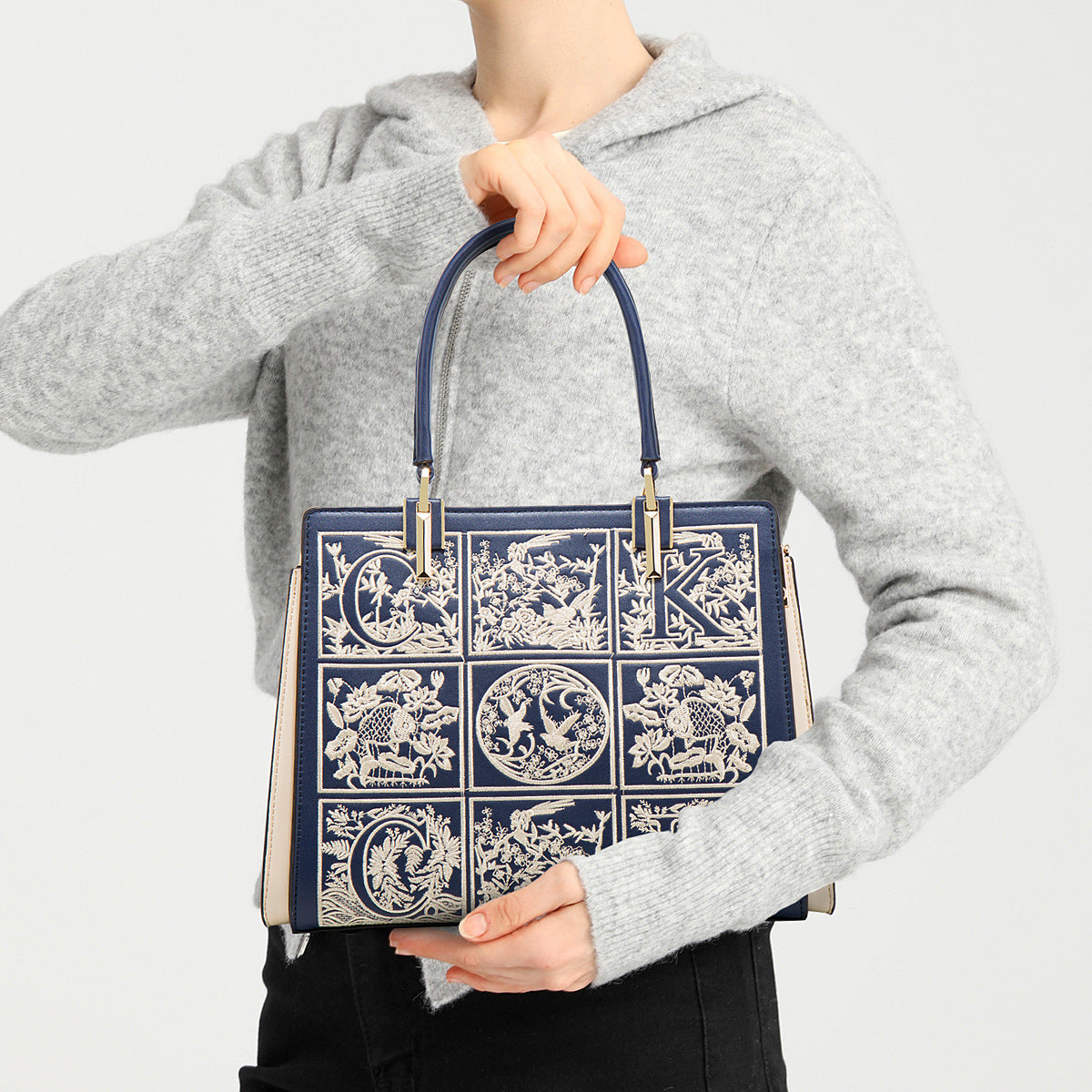 Chic Embroidered Tote Bag for Everyday Style and Function