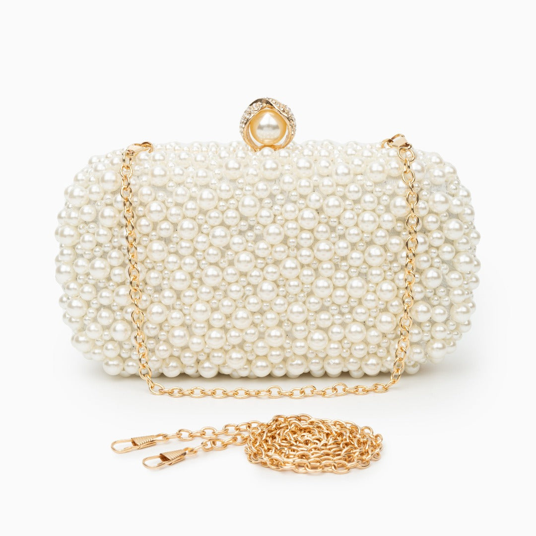 Elegant Geneva Pearl Clutch: A Sophisticated Evening Bag