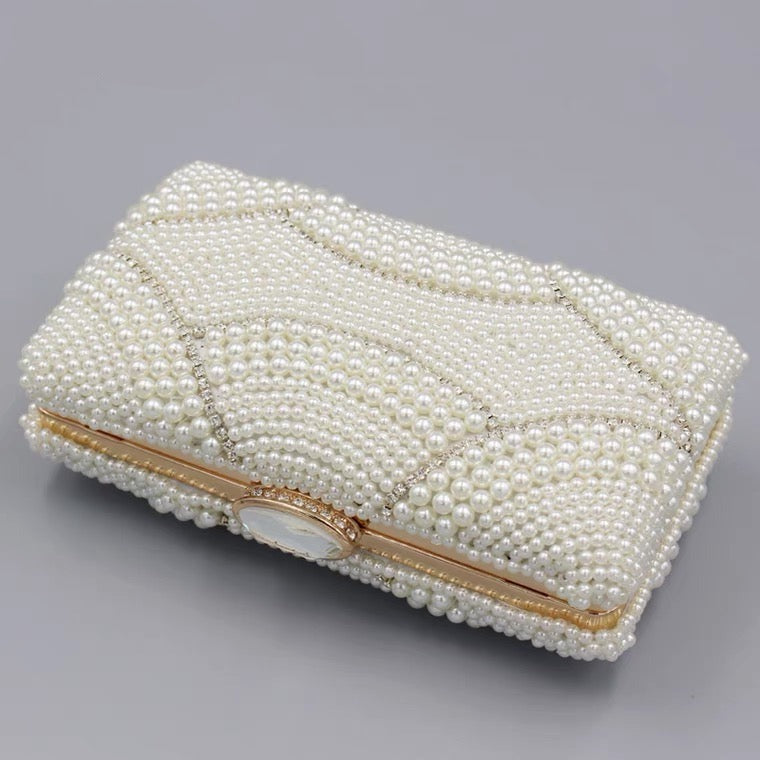 Elegant Violeta Pearl Clutch with Free Tracked Shipping